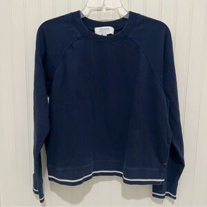 La Ligne Navy  Blue Crewneck Sweater Sweatshirt with Small